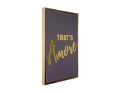 Present time - Wall art That's Amore canvas medium black, gold foil