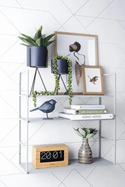 Present time - Wall rack Level metal matt warm grey