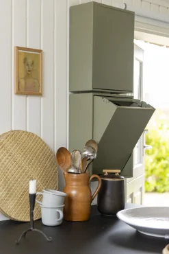 ReCollector - Affaldssortering, affaldsbeholder, duset grøn, Oak Green