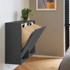 ReCollector - Vasketøjskurv, Sort, Black Raven, bæredygtig