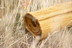 Rug Solid - Bomuldstæppe, amber - 65x135 cm.