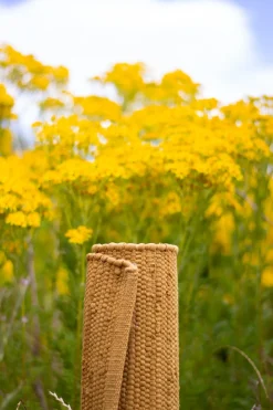 Rug Solid - Bomuldstæppe, amber - 65x135 cm.