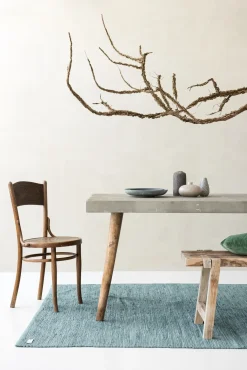 Rug Solid - Bomuldstæppe, jade - 75x200 cm.