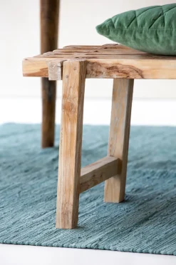 Rug Solid - Bomuldstæppe, jade - 75x200 cm.