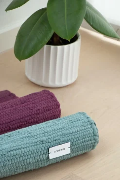 Rug Solid - Bomuldstæppe, jade - 75x200 cm.