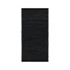 Rug Solid - Tæppe m. læder, sort - 65x135 cm