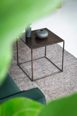 Rug Solid - Tæppe m. læder, wood - 65x135 cm