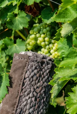 Rug Solid - Tæppe m. læder, wood - 65x135 cm