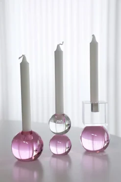 Specktrum - Lysestage - Couple - Pink/Klar