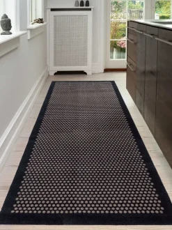 Tica Copenhagen - Løber - Dot - Sort/Sand - 100x300 cm