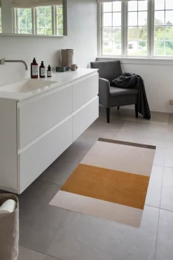 Tica Copenhagen - Løber - Stripes Horizon - Ivory-Dijon-Brown - 90x200 cm