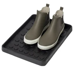 Tica Copenhagen - Skobakke - Sort Gummi - Dot Design - Small - 38x28 cm