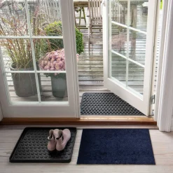 Tica Copenhagen - Smudsmåtte - Ensfarvet - Mørkeblå - 40x60 cm