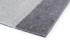 Tica Copenhagen - Smudsmåtte - Stripes Horizon - Steelgrey/Lysegrå - 90x130 cm