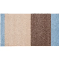 Tica Copenhagen - Smudsmåtte - Stripes Horizon - Lyseblå/Ivory/Sand - 40x60 cm