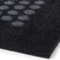 Tica Copenhagen - Smudsmåtte - Dots - Sort/grå - 90x130 cm