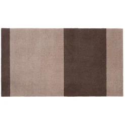 Tica Copenhagen - Smudsmåtte - Stripes Horizon - Sand/Brun - 90x130 cm
