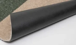 Tica Copenhagen - Smudsmåtte - Stripes Horizon - Grøn/Ivory/Bordeaux - 60x90 cm