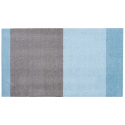 Tica Copenhagen - Smudsmåtte - Stripes Horizon - Blå/Steelgrey - 40x60 cm