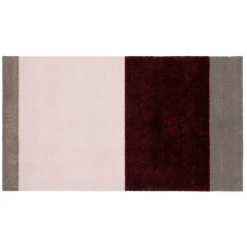 Tica Copenhagen - Smudsmåtte - Stripes Horizon - Bordeaux/Rose/Sand - 40x60 cm