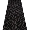 Tica Copenhagen - Smudsmåtte - Lines - Sort/Sand - 67x200 cm