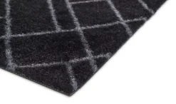 Tica Copenhagen - Smudsmåtte - Lines - Sort/grå - 67x250 cm