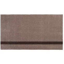 Tica Copenhagen - Smudsmåtte - Stripes Vertical - Sand/Brun - 90x130 cm