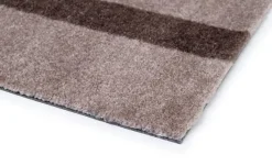 Tica Copenhagen - Smudsmåtte - Stripes Vertical - Sand/Brun - 90x130 cm