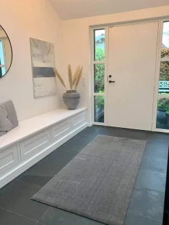 Tica Copenhagen - Smudsmåtte / Løber / Dørmåtte - Grå - Steelgrey - 90x200 cm