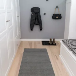 Tica Copenhagen - Smudsmåtte / Løber / Dørmåtte - Grå - Steelgrey - 90x200 cm