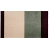 Tica Copenhagen - Smudsmåtte - Stripes Horizon - Grøn/Ivory/Bordeaux - 67x120 cm