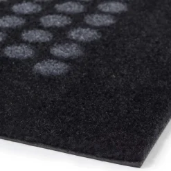 Tica Copenhagen - Smudsmåtte - Dots - Sort/grå - 67x120 cm