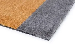 Tica Copenhagen - Smudsmåtte - Stripes Horizon - Sand/Brun/Dijon - 90x200 cm