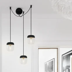 Umage - Baldakin til 3 pendellamper - Cannonball sort cluster 3