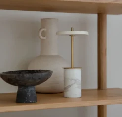 Umage - Bordlampe - Asteria Move Mini - Grå Marmor Messing