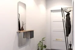 Umage - Entrespejl - One More Look - Hvid med mørk Eg - Pearl white/dark oak