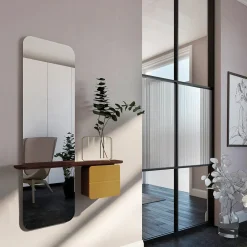 Umage - Entrespejl - One More Look - Gul med mørk Eg - Saffron yellow/dark oak