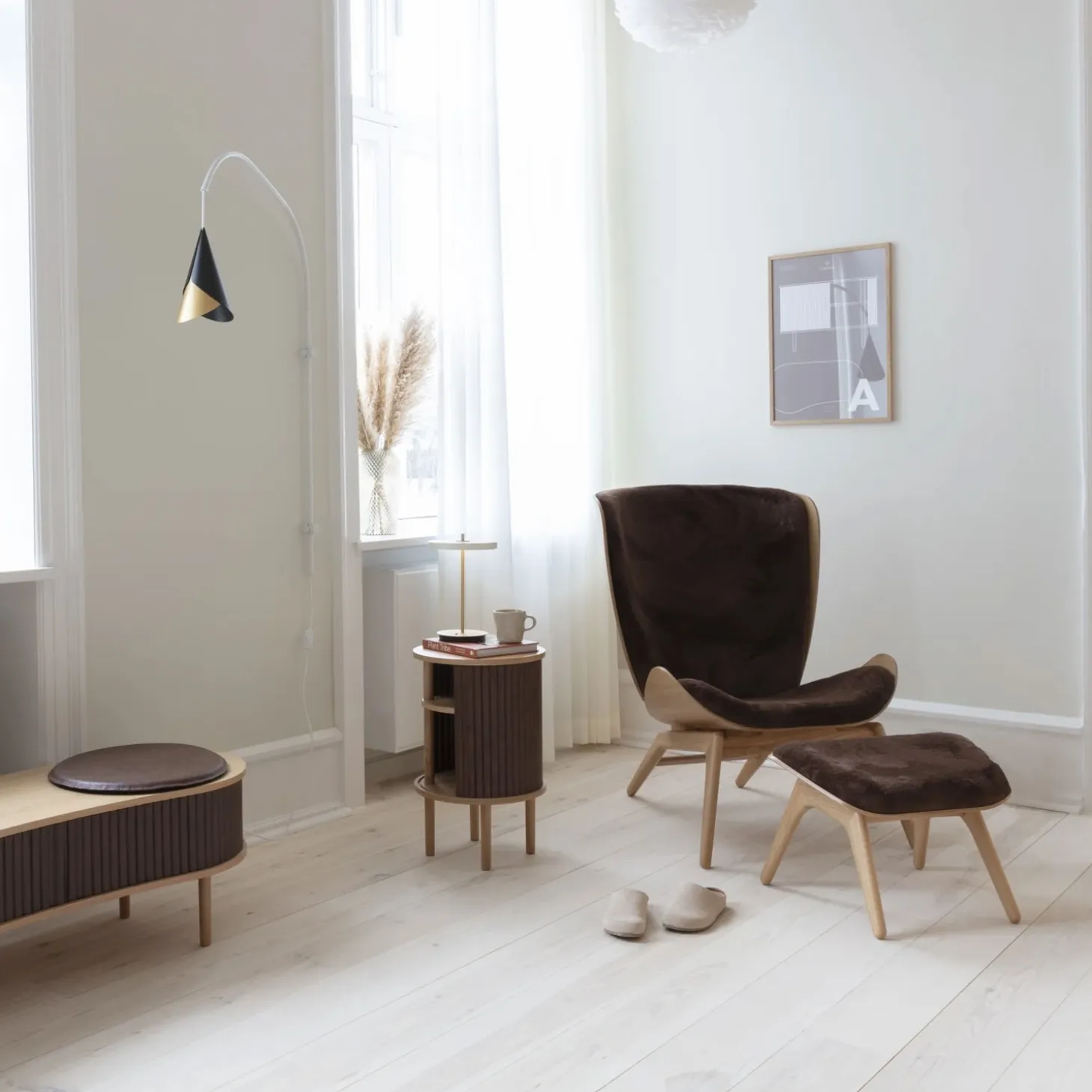 Umage - Lampe - Cornet - Sort/messing - Ø13,4 cm