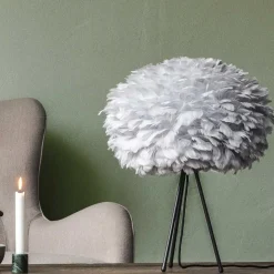 Umage - Lampeskærm - Eos - Lys Grå fjer - Medium