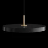 Umage - Loftlampe pendel m/ messingtop - Asteria - Sort - Medium Ø43 cm
