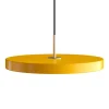 Umage - Pendel m/ messingtop - Asteria - Saffron yellow/gul - Medium Ø43 cm
