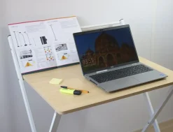 UNILUX - Folde bord - HOMY - Bøg/Hvid