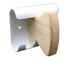 UNILUX - Knagerække med 1 knage - AURORA - Hvid/Bøg