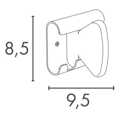 UNILUX - Knagerække med 1 knage - AURORA - Hvid/Bøg