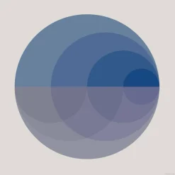 VISSEVASSE - Gradient blue plakat - 50x50 cm