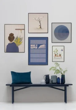 VISSEVASSE - Gradient blue plakat - 50x50 cm