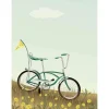 VISSEVASSE - Plakat - Bike With A Flag - 50x70 cm