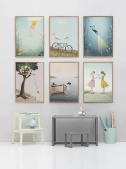 VISSEVASSE - Plakat - Hand-Clapping Girls - 50x70 cm