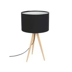 Zuiver - Bordlampe TRIPOD WOOD - Sort