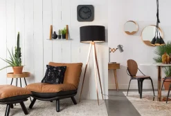 Zuiver - Bordlampe TRIPOD WOOD - Sort